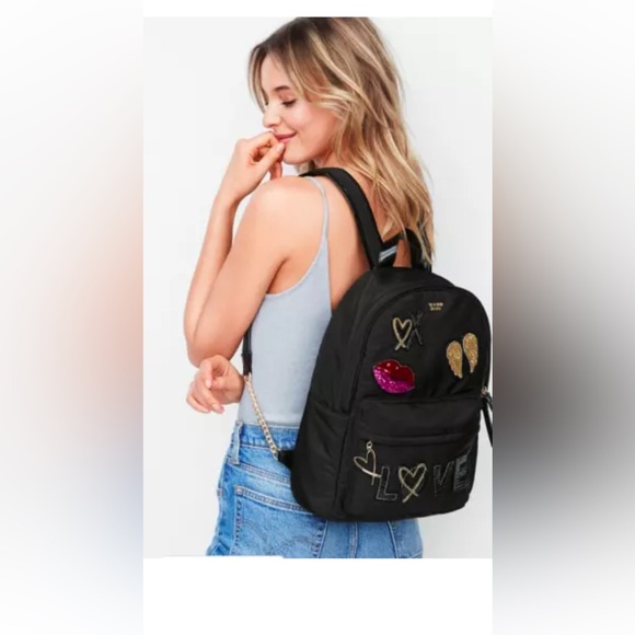 Victoria Secret backpack with patches Y2k - Picture 2 of 9